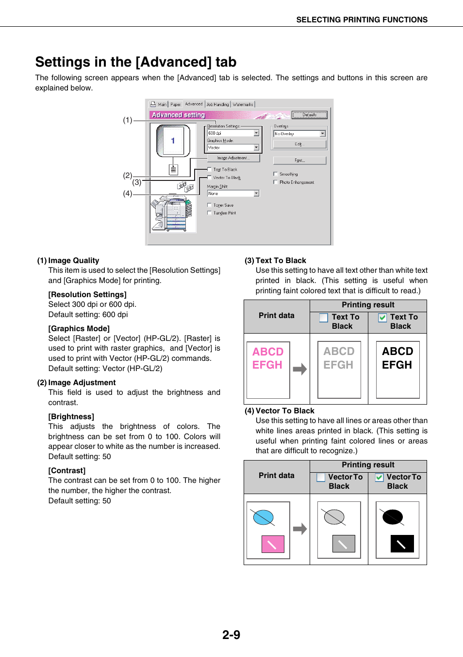 Settings in the [advanced] tab, Settings in the [advanced] tab -9, Abcd efgh | Sharp AR-M355N User Manual | Page 203 / 380