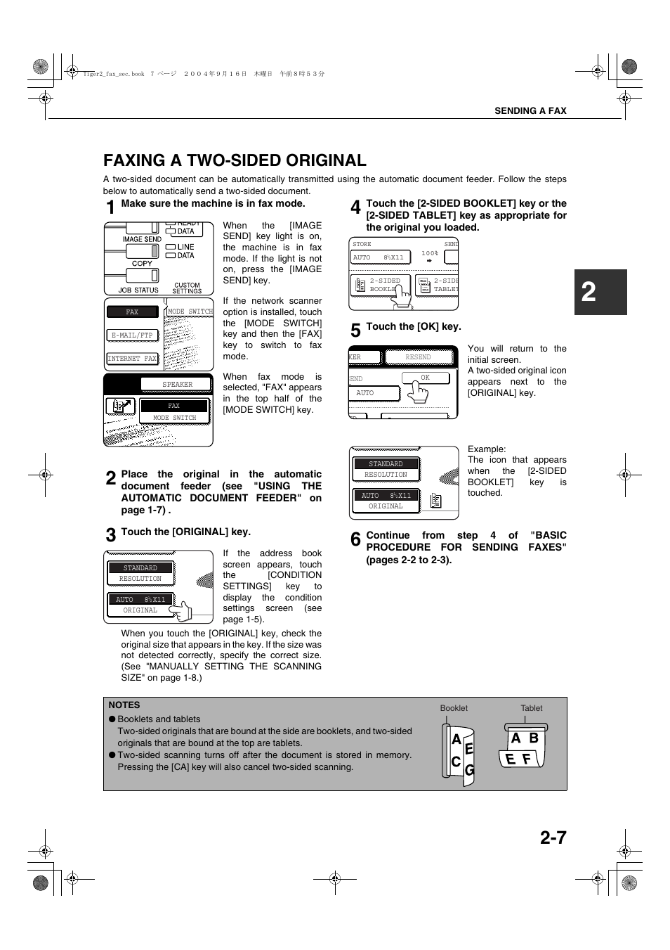 Faxing a two-sided original | Sharp AR-M355N User Manual | Page 306 / 380