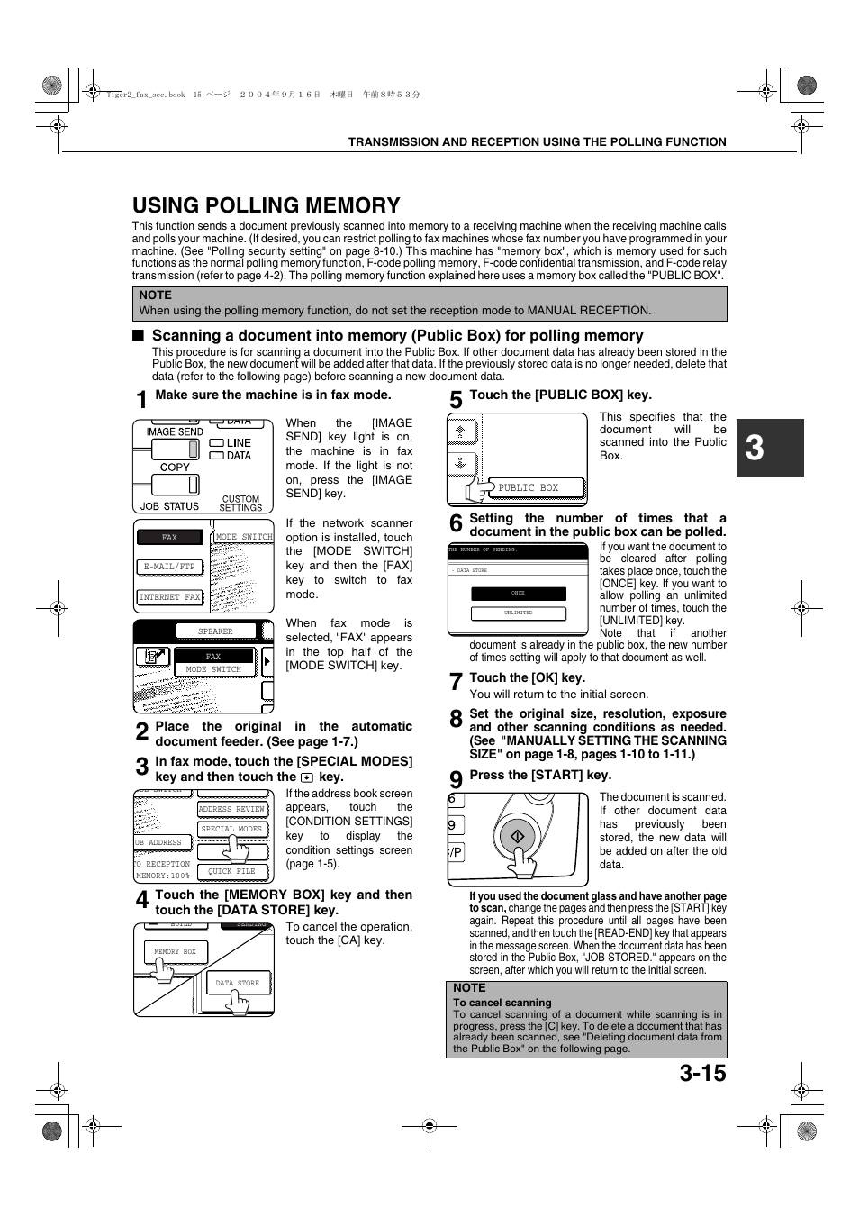 Using polling memory | Sharp AR-M355N User Manual | Page 324 / 380