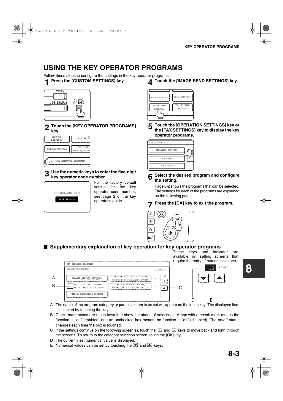 Using the key operator programs | Sharp AR-M355N User Manual | Page 366 / 380