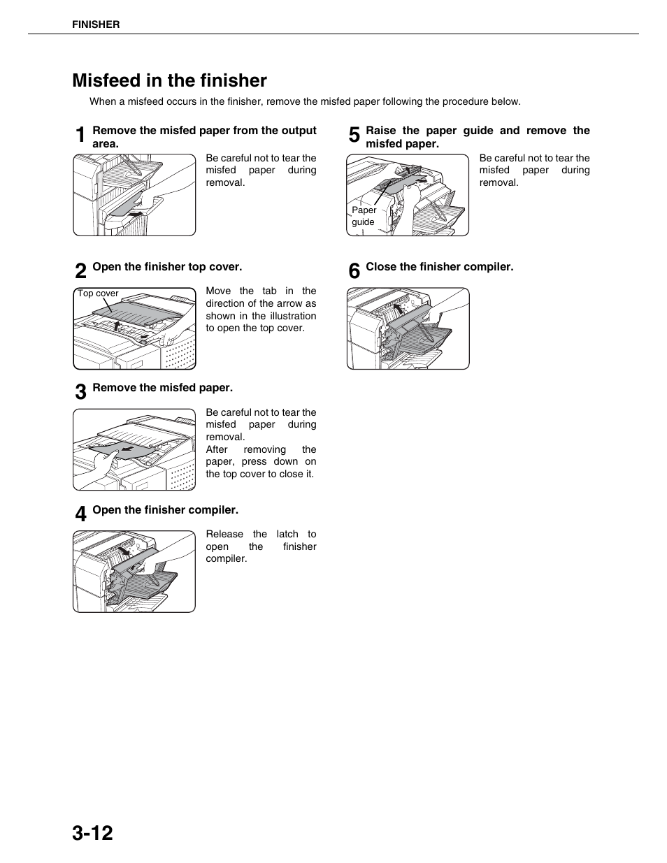 Misfeed in the finisher | Sharp AR-M355N User Manual | Page 65 / 380