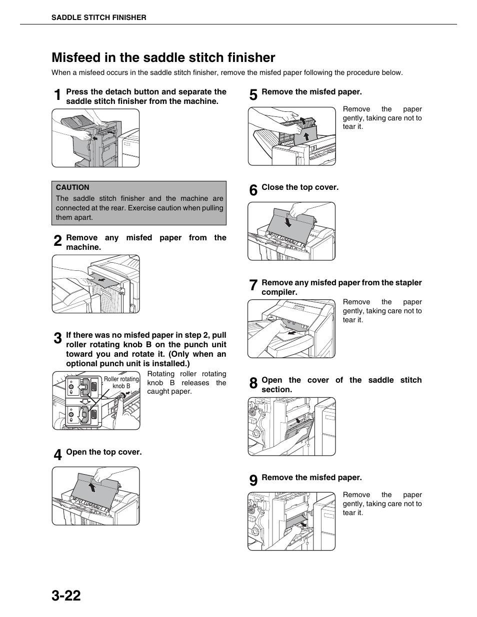 Misfeed in the saddle stitch finisher | Sharp AR-M355N User Manual | Page 75 / 380