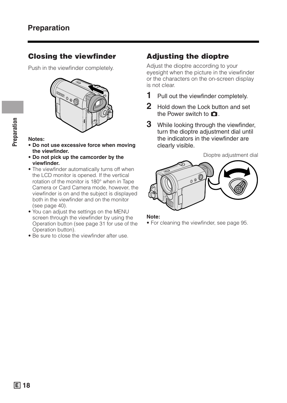 Preparation | Sharp VIEWCAMZ VL-Z5E User Manual | Page 28 / 117