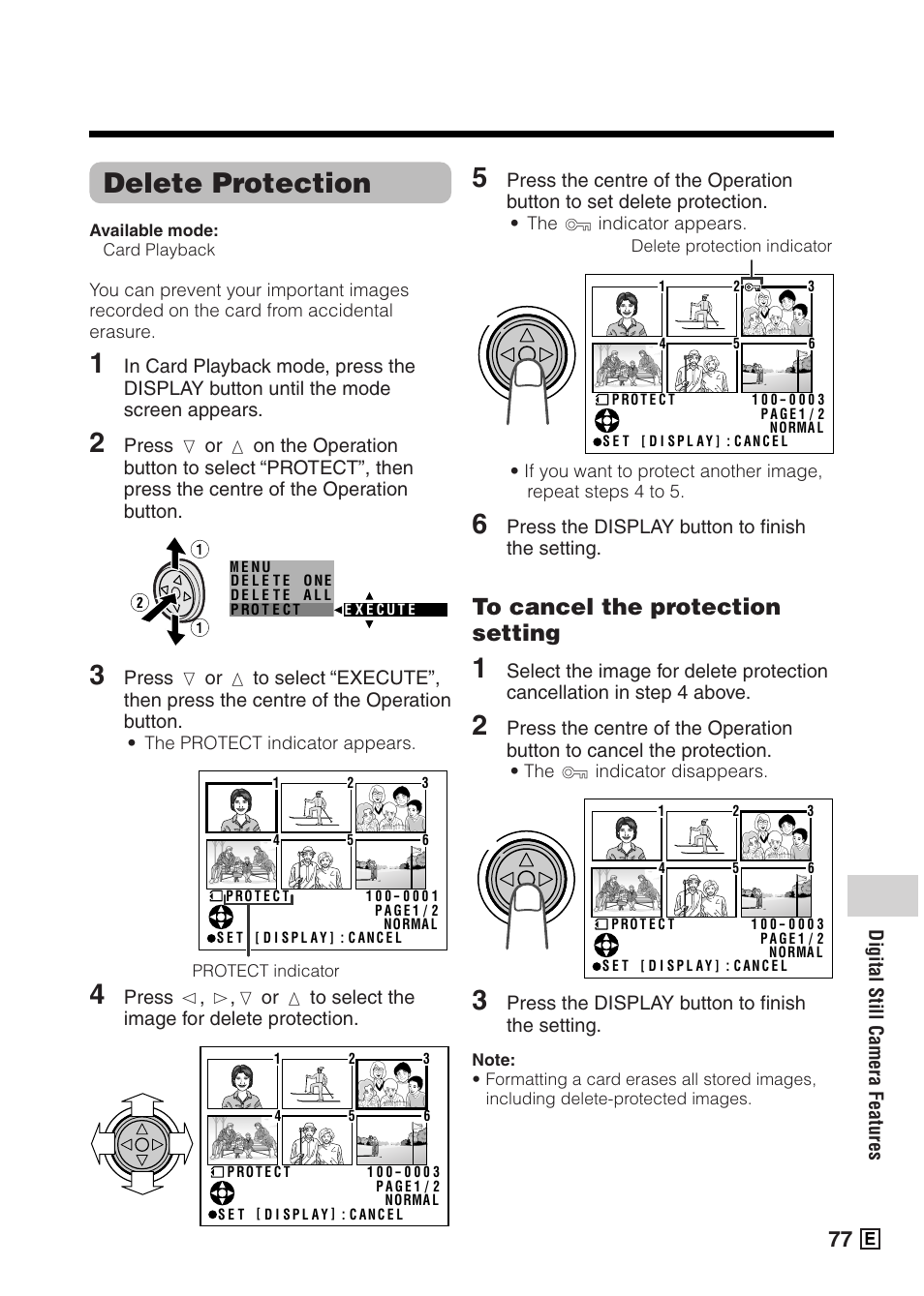 Delete protection | Sharp VIEWCAMZ VL-Z5E User Manual | Page 87 / 117