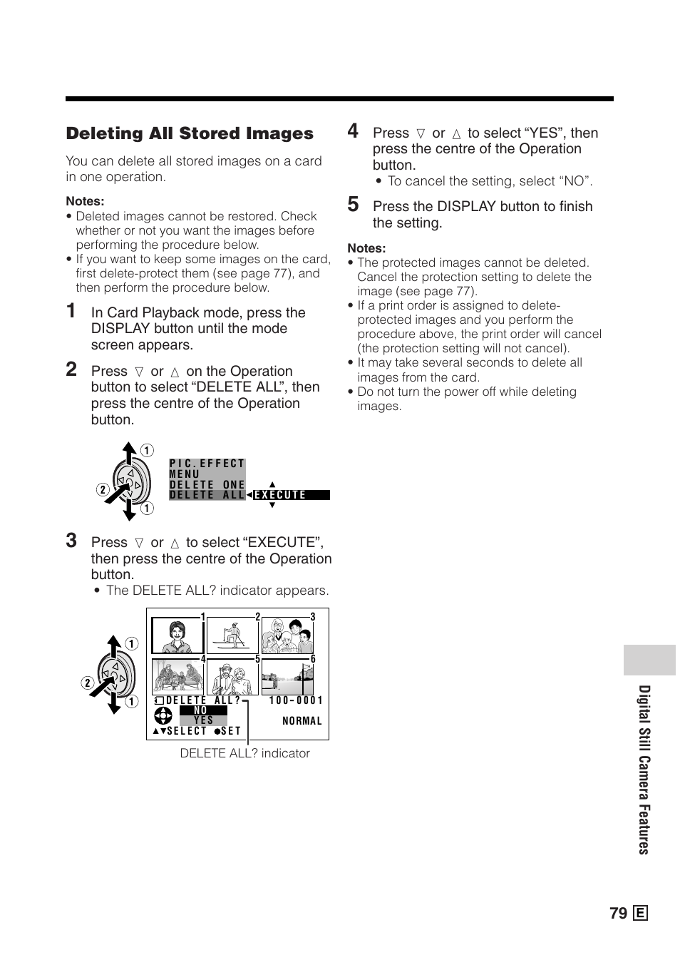 Deleting all stored images | Sharp VIEWCAMZ VL-Z5E User Manual | Page 89 / 117