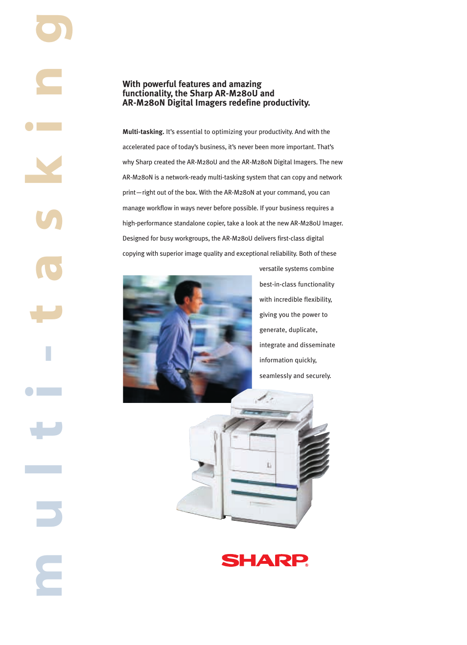 Multi- task ing | Sharp AR-M280N User Manual | Page 2 / 11