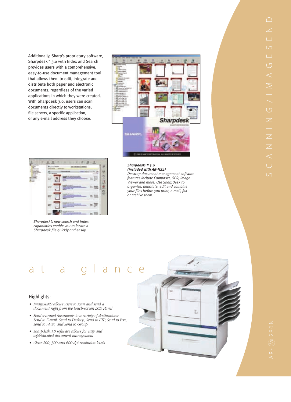 Scanning/ima gesend, Next page previous page | Sharp AR-M280N User Manual | Page 8 / 11