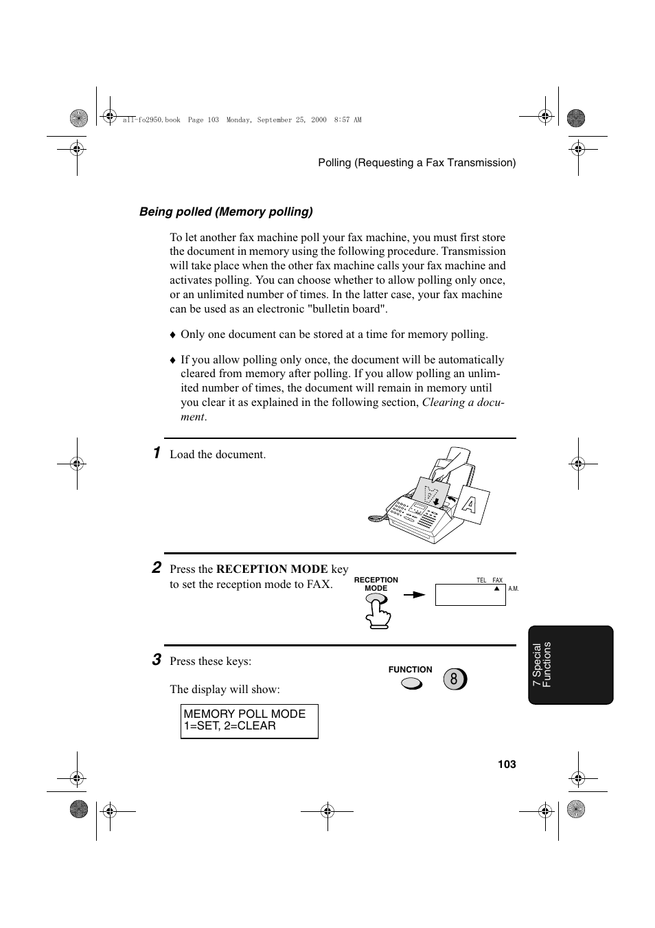 Sharp FO-2950M User Manual | Page 105 / 152