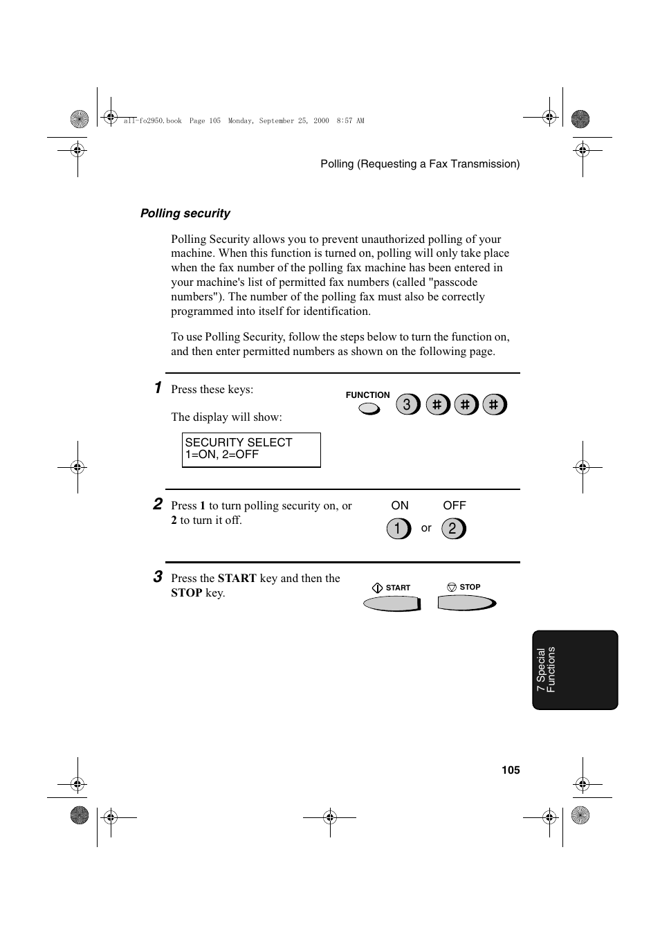 Sharp FO-2950M User Manual | Page 107 / 152