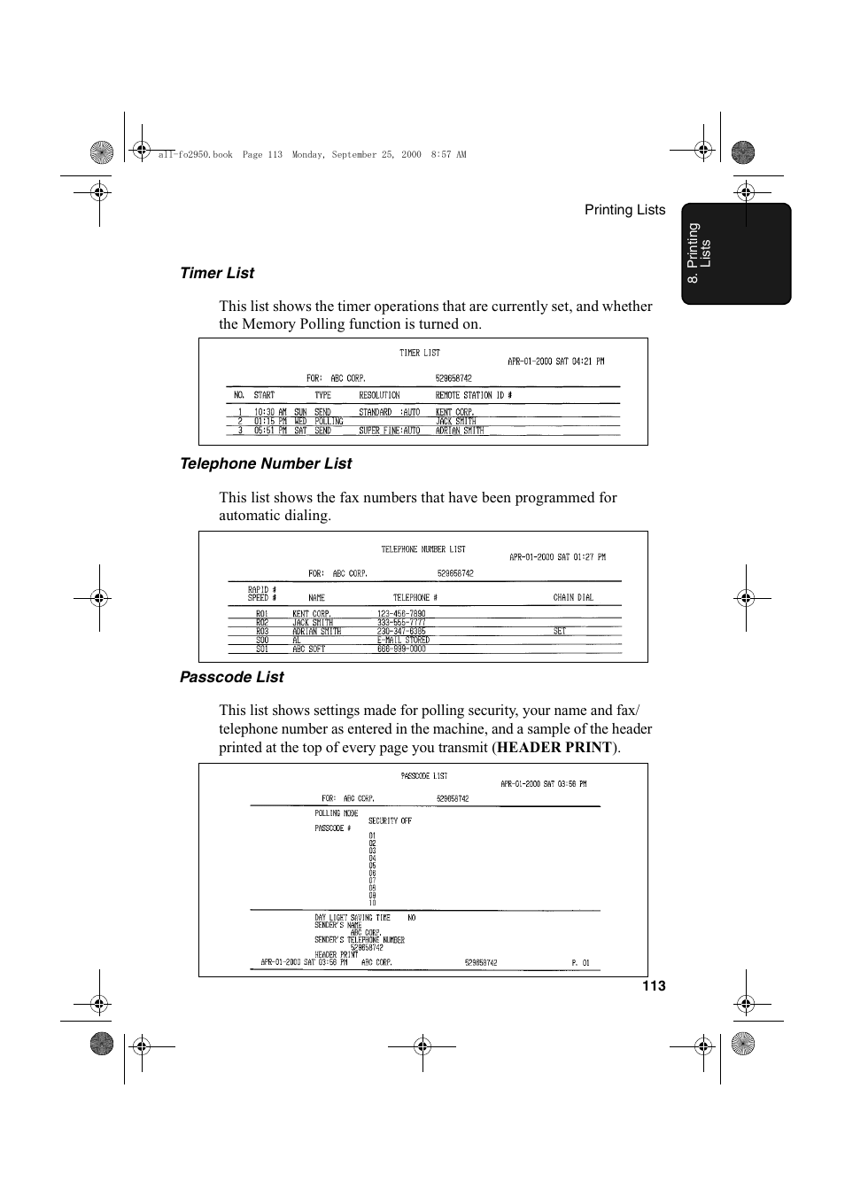 Sharp FO-2950M User Manual | Page 115 / 152