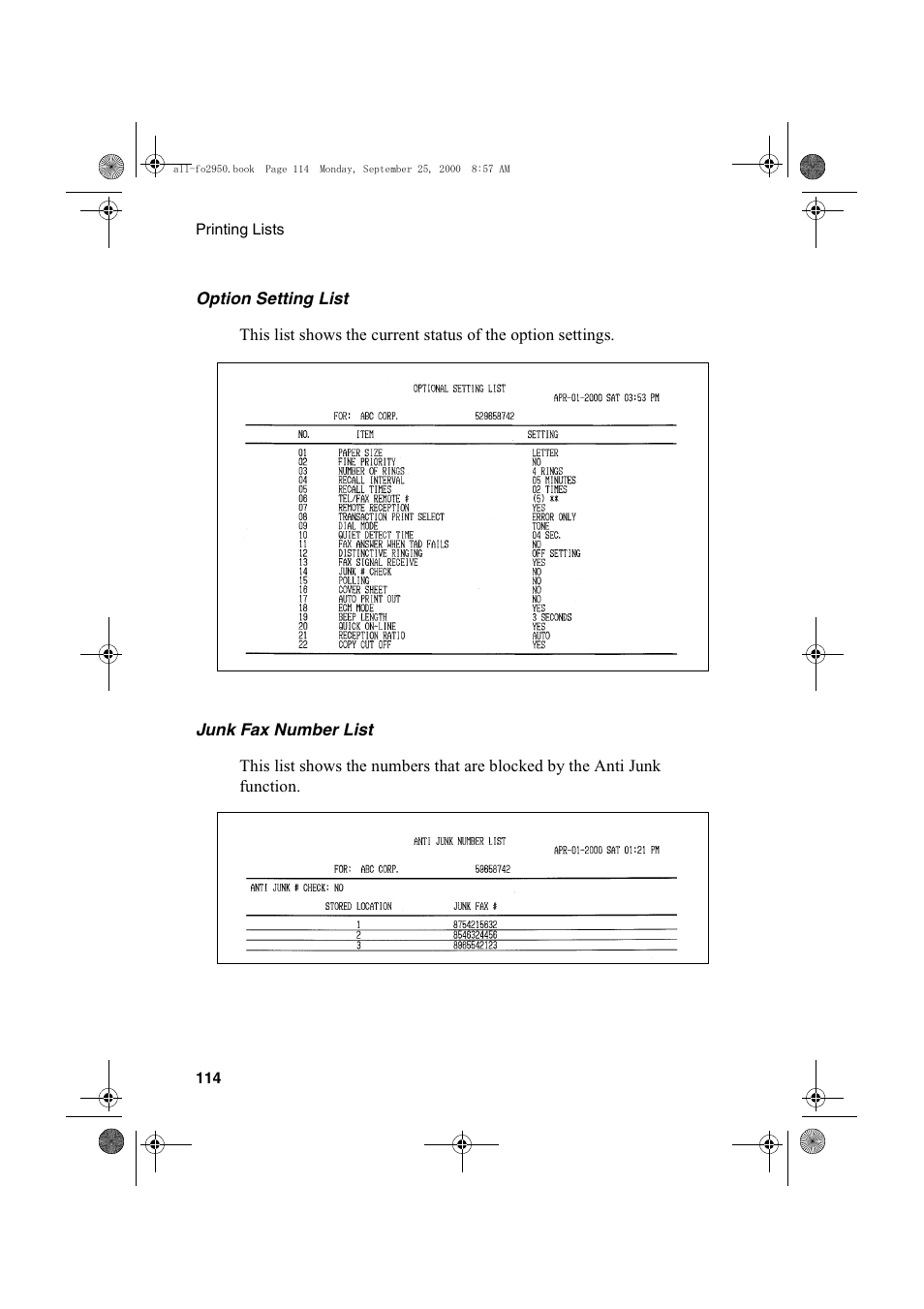Sharp FO-2950M User Manual | Page 116 / 152