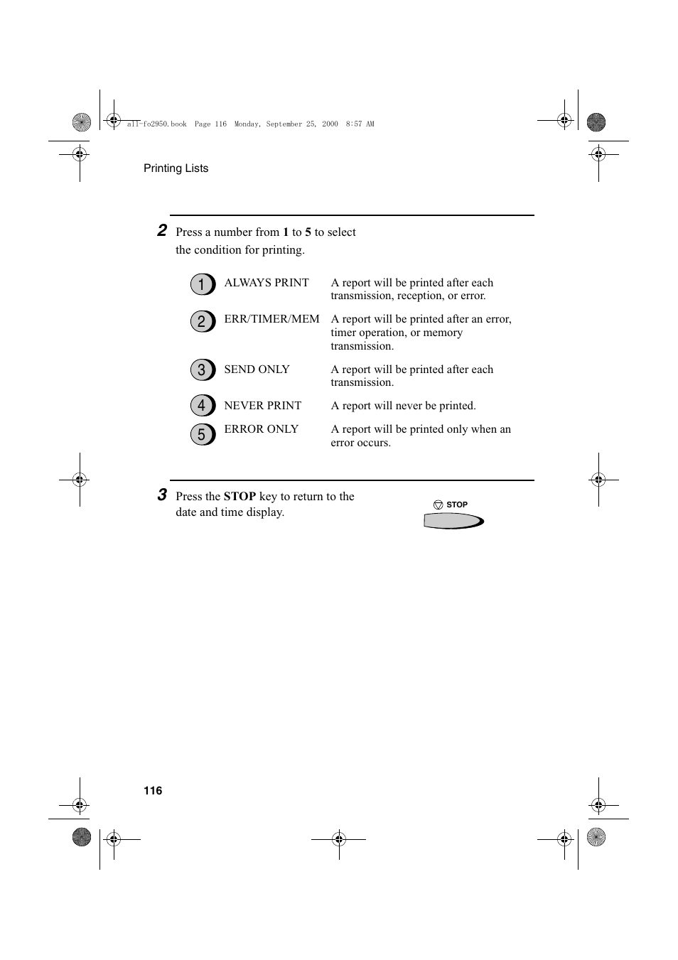 Sharp FO-2950M User Manual | Page 118 / 152