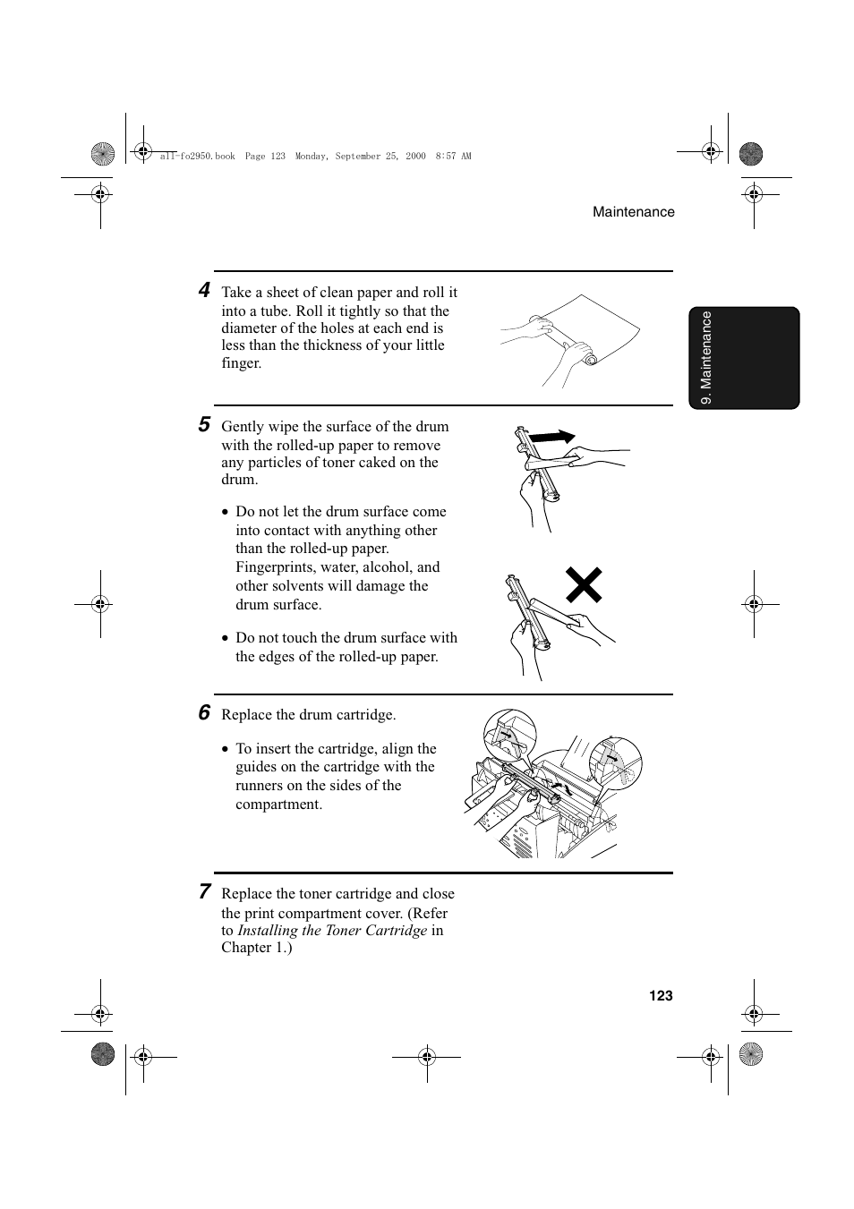 Sharp FO-2950M User Manual | Page 125 / 152
