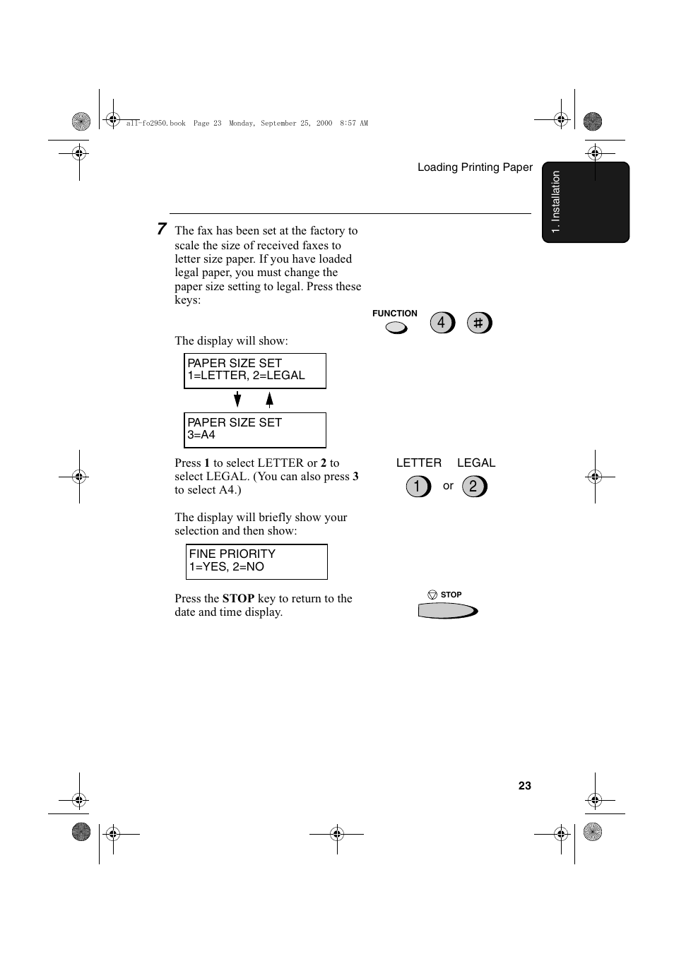 Sharp FO-2950M User Manual | Page 25 / 152