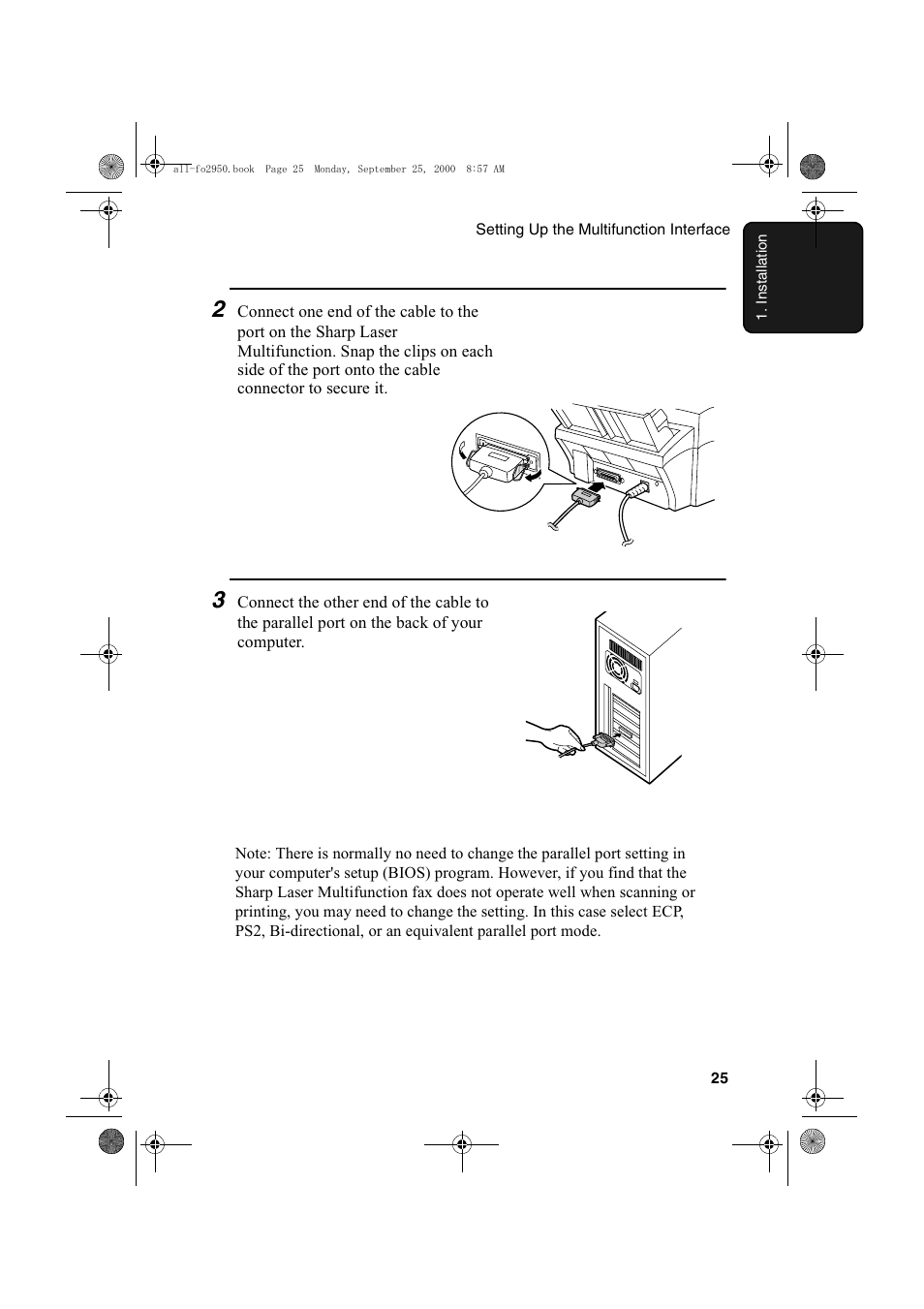 Sharp FO-2950M User Manual | Page 27 / 152