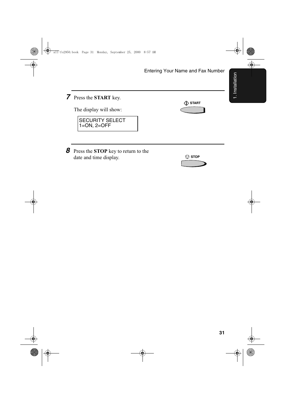Sharp FO-2950M User Manual | Page 33 / 152