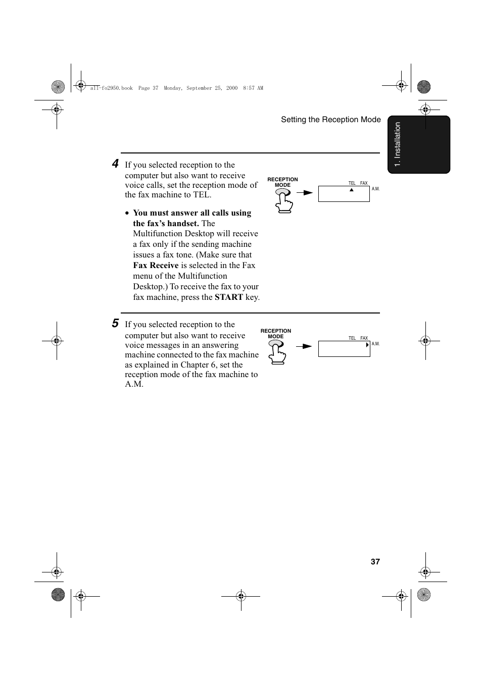 Sharp FO-2950M User Manual | Page 39 / 152