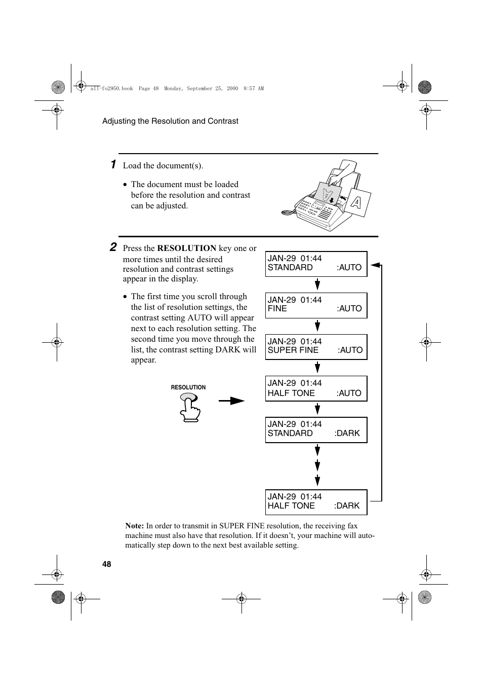 Sharp FO-2950M User Manual | Page 50 / 152
