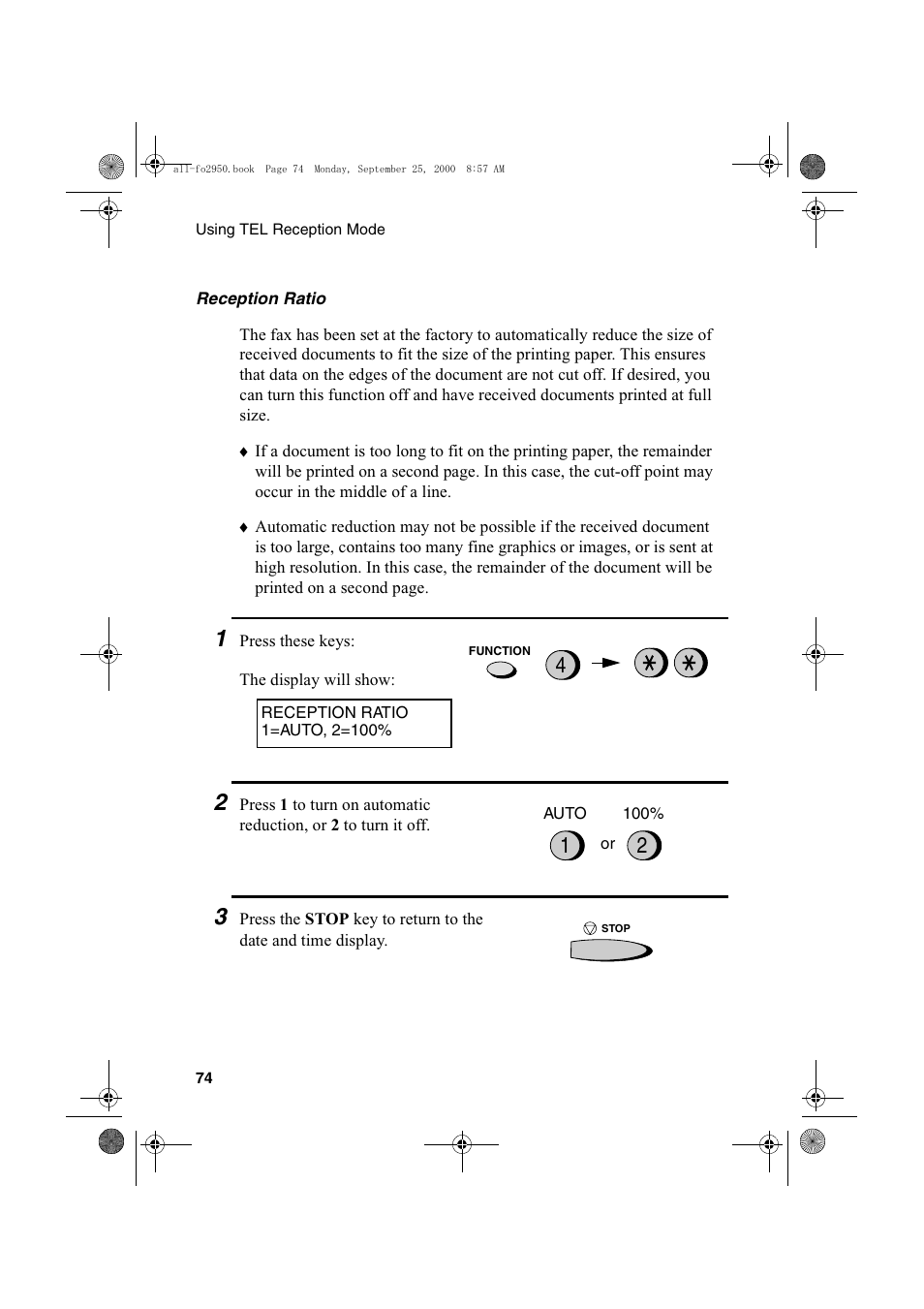 Sharp FO-2950M User Manual | Page 76 / 152
