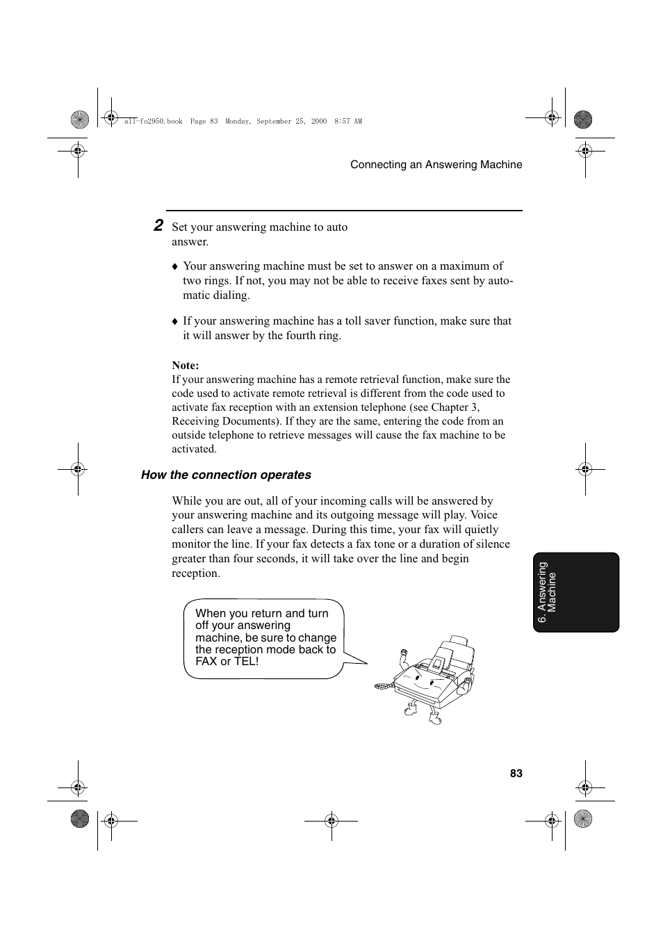 Sharp FO-2950M User Manual | Page 85 / 152