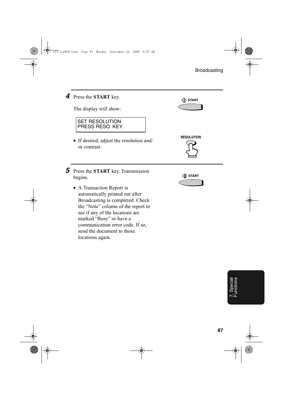 Sharp FO-2950M User Manual | Page 89 / 152