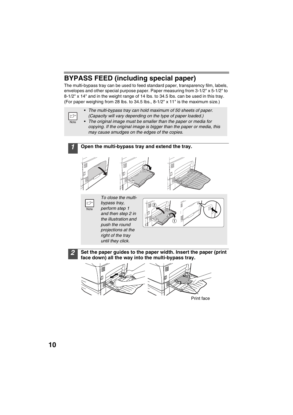 10 bypass feed (including special paper) | Sharp DIGITAL LASER COPIER/PRINTER AR-153E User Manual | Page 12 / 121