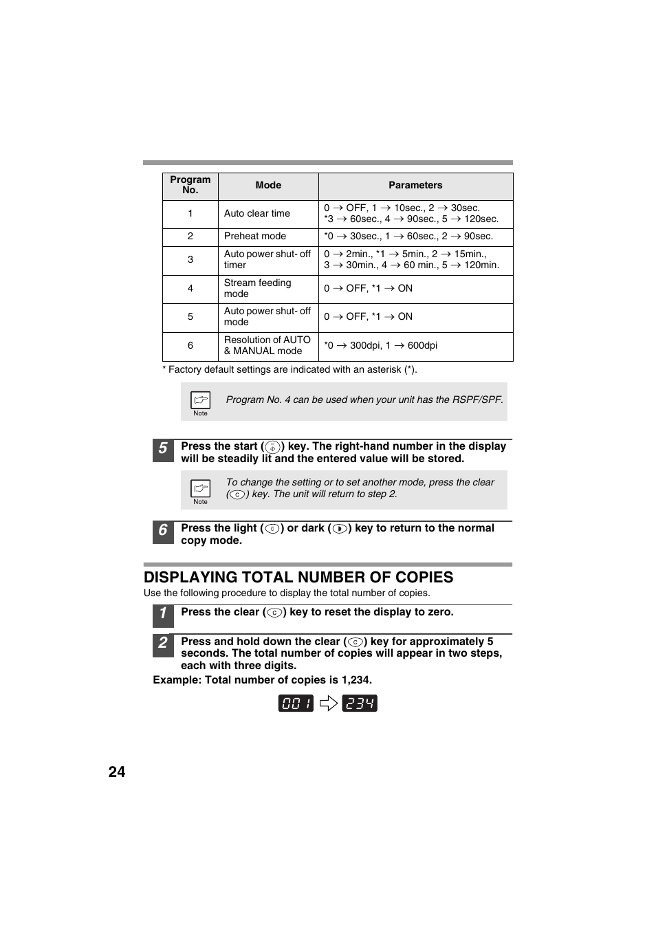 Displaying total number of copies | Sharp DIGITAL LASER COPIER/PRINTER AR-153E User Manual | Page 26 / 121