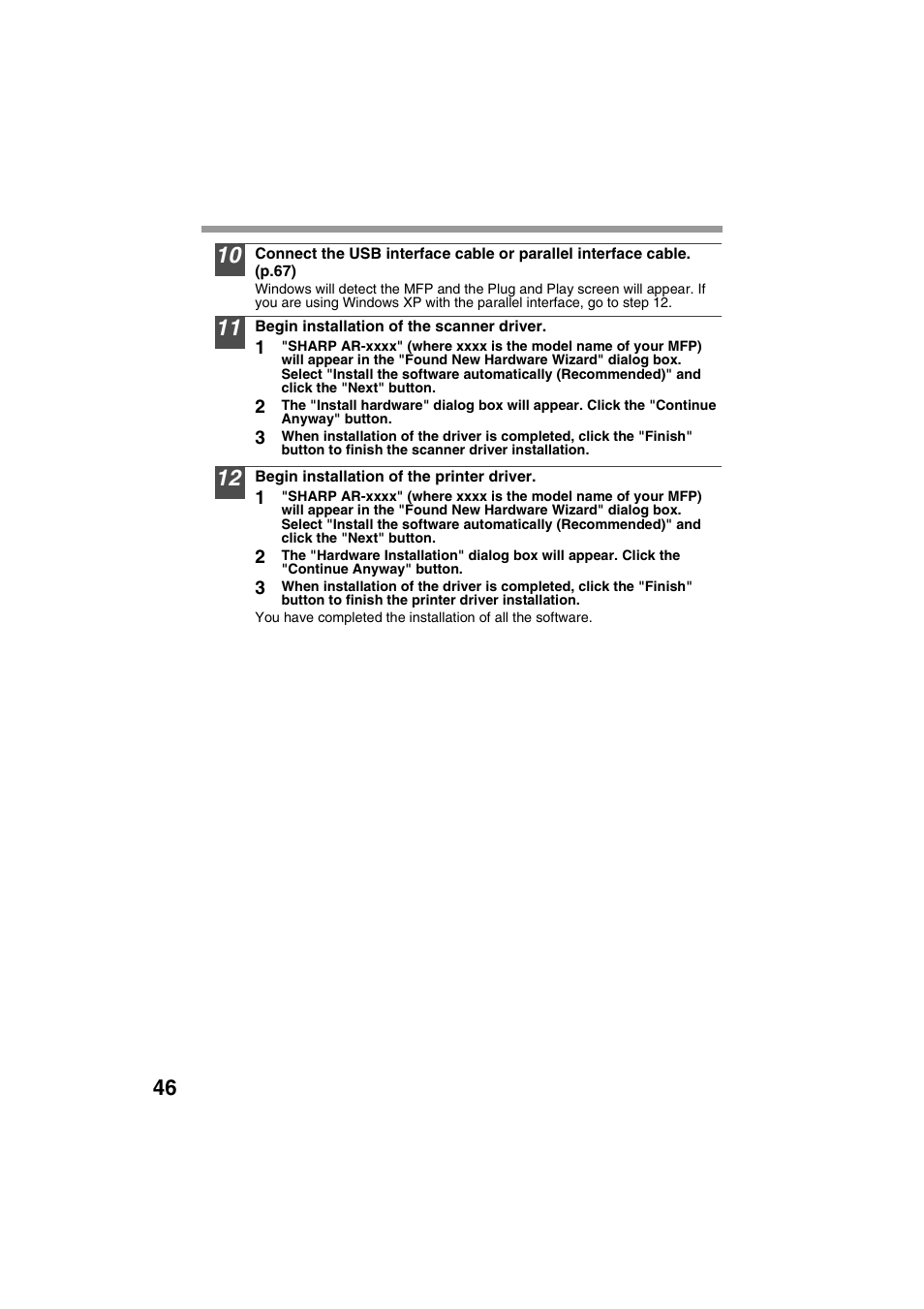 Sharp DIGITAL LASER COPIER/PRINTER AR-153E User Manual | Page 48 / 121