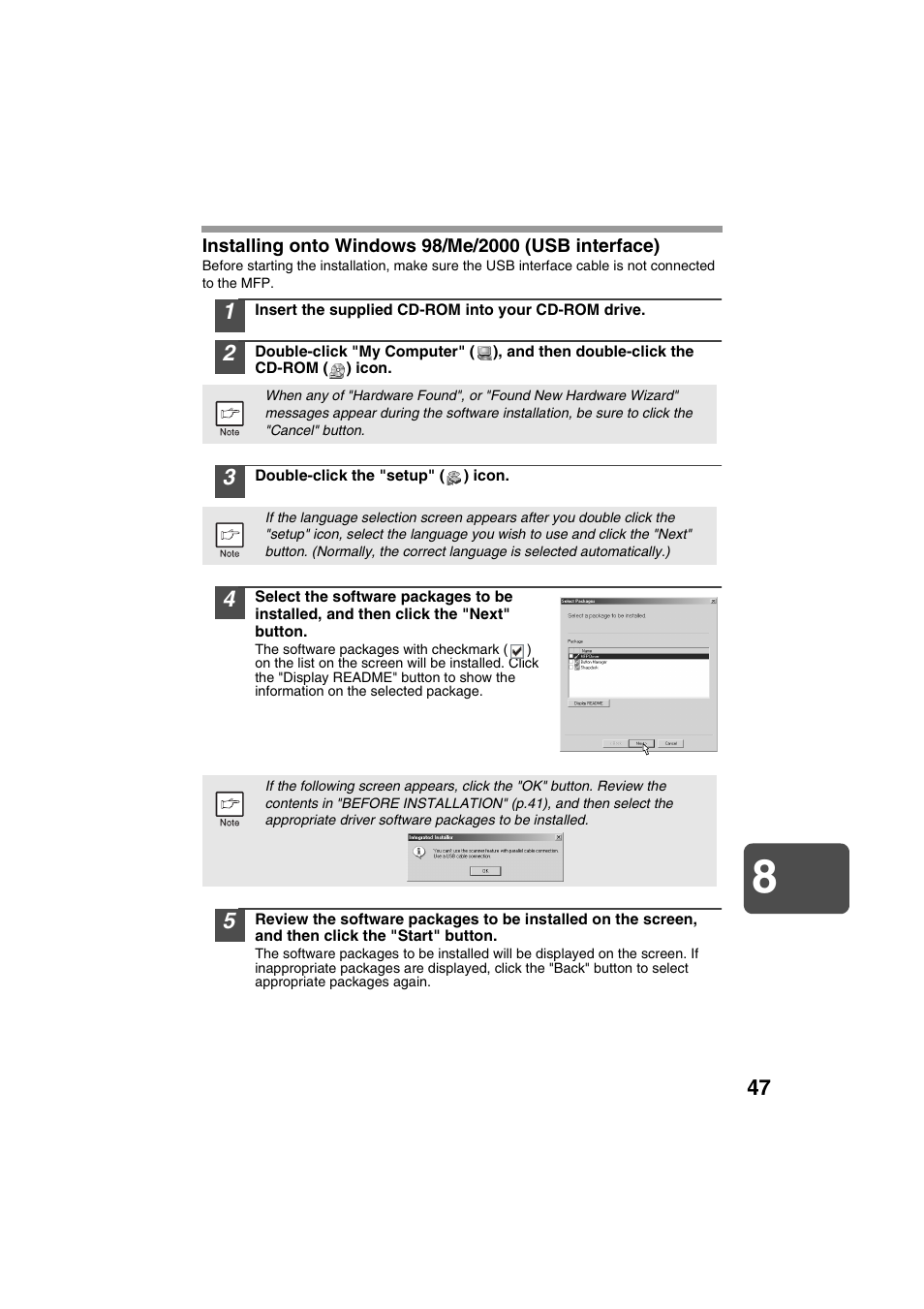 Sharp DIGITAL LASER COPIER/PRINTER AR-153E User Manual | Page 49 / 121