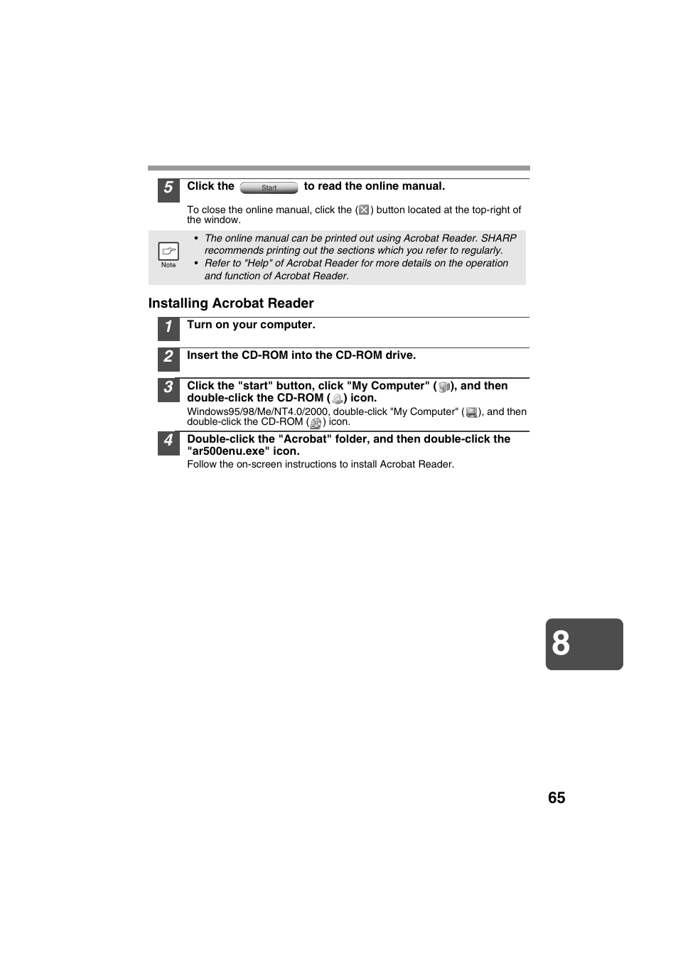 Sharp DIGITAL LASER COPIER/PRINTER AR-153E User Manual | Page 67 / 121
