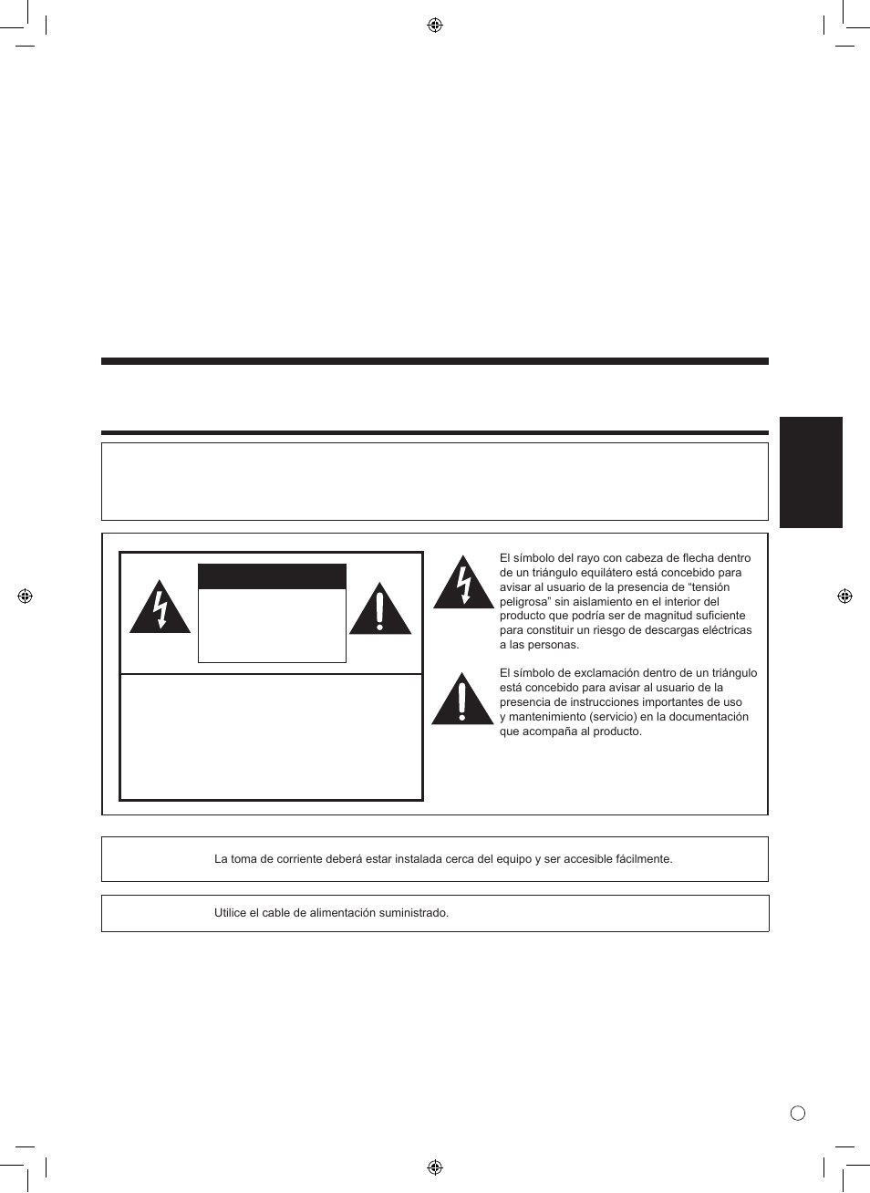 Pnv601_manual_es_us_0604.pdf, Monitor lcd, Pn-v601 | Español, Información importante, Advertencia, Esp añol | Sharp TINSE1166MPZZ User Manual | Page 27 / 40