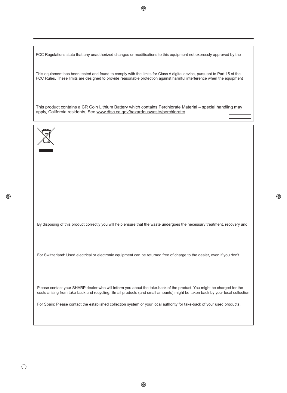 Important information (continued), B. information on disposal for business users | Sharp TINSE1166MPZZ User Manual | Page 4 / 40