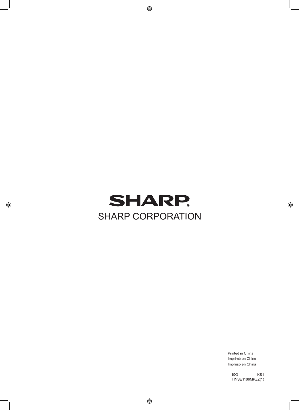 Sharp TINSE1166MPZZ User Manual | Page 40 / 40