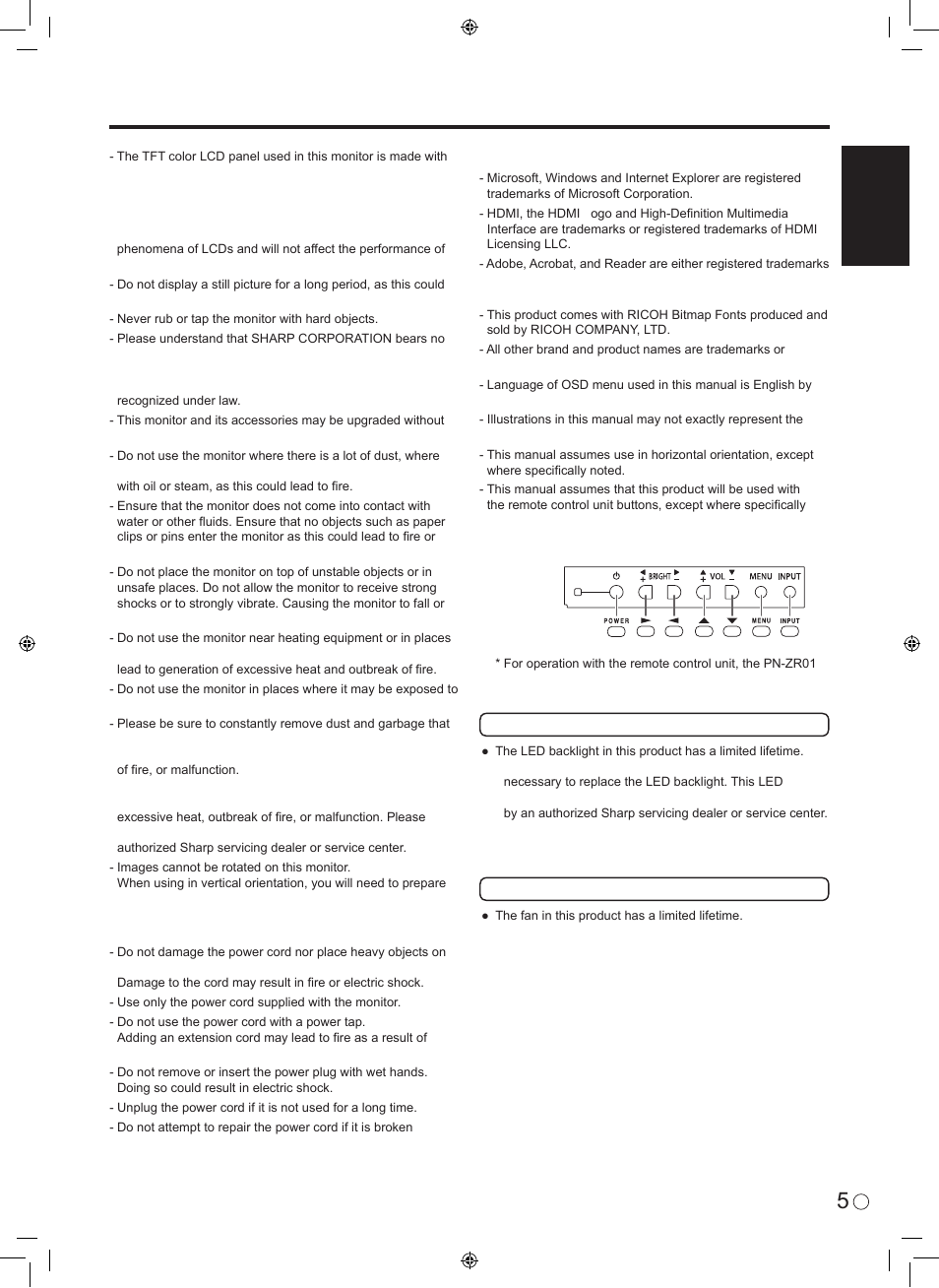 Tips and safety instructions, English | Sharp TINSE1166MPZZ User Manual | Page 7 / 40