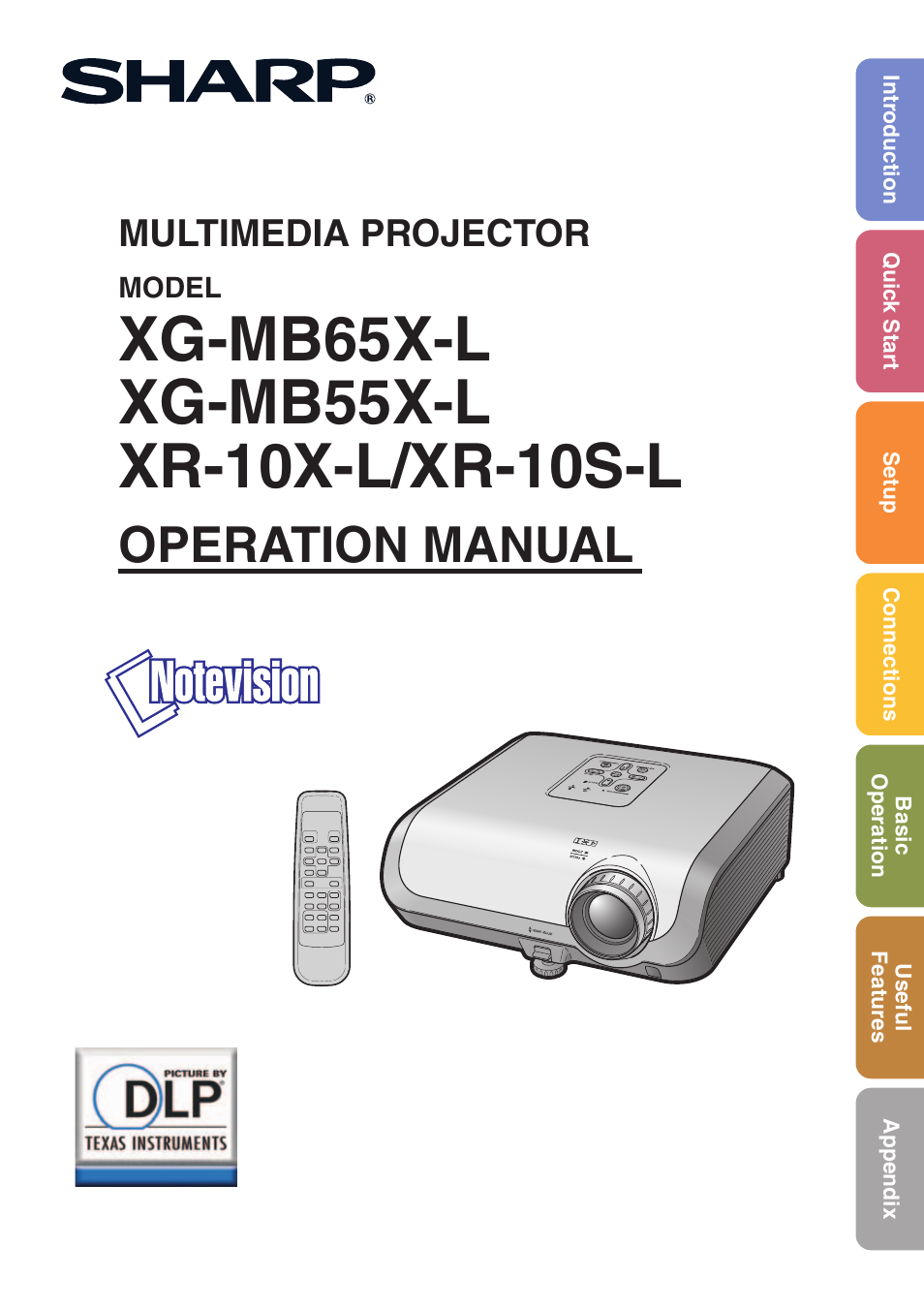 Sharp XG-MB55X-L User Manual | 71 pages