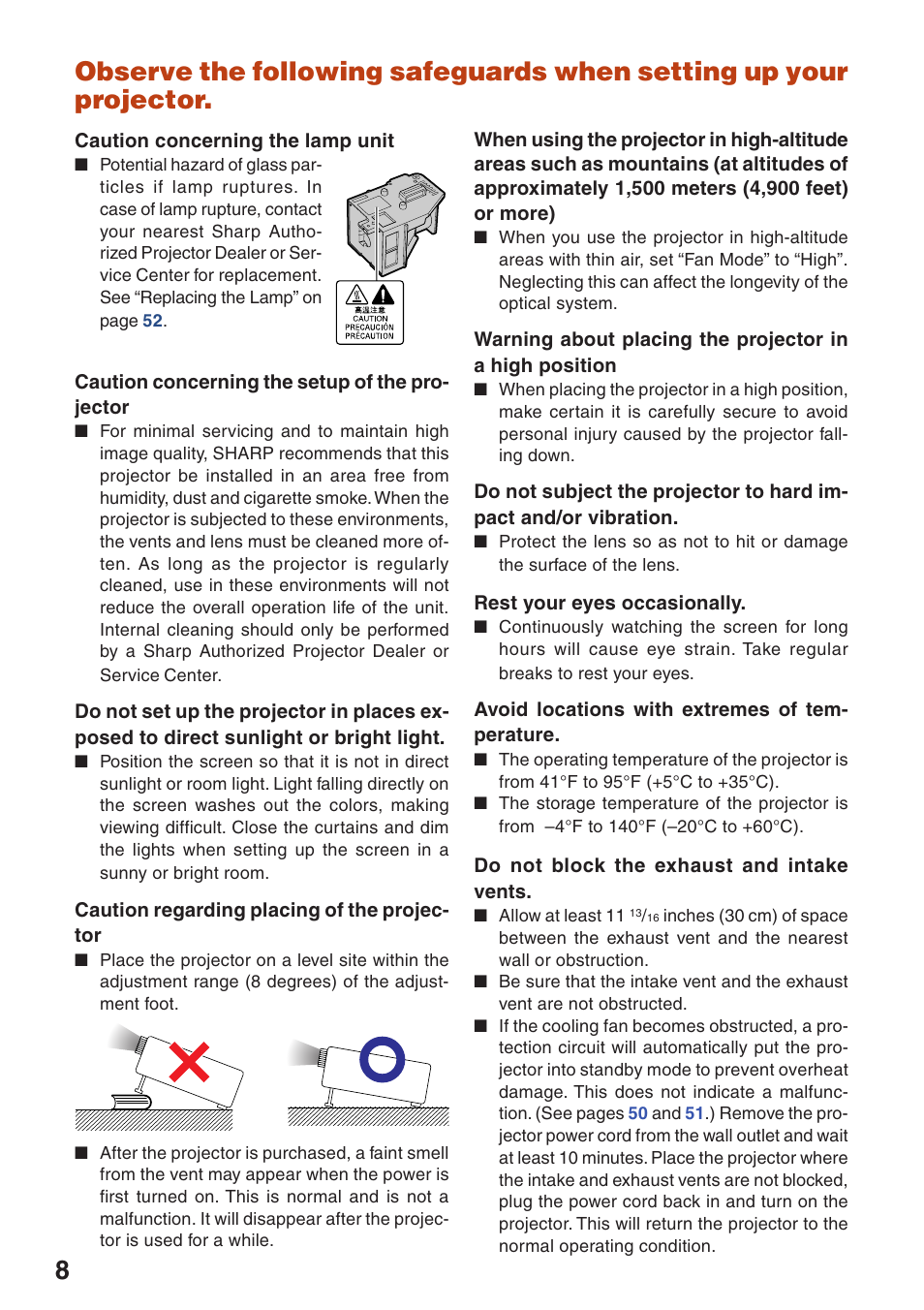 Sharp XG-MB55X-L User Manual | Page 12 / 71