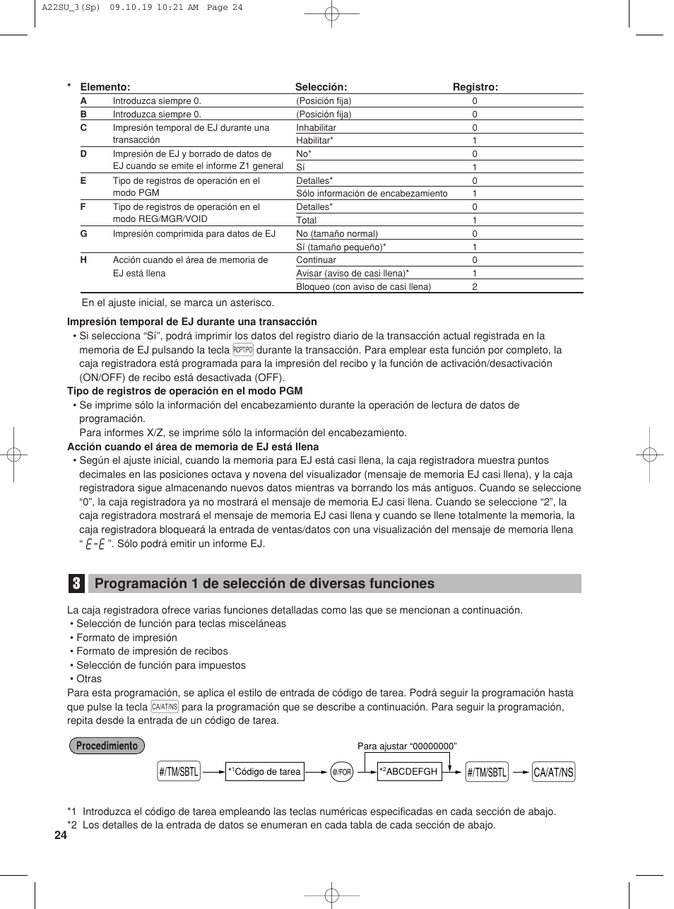 Programación 1 de selección de diversas funciones | Sharp TINSZ2601RCZZ User Manual | Page 102 / 120