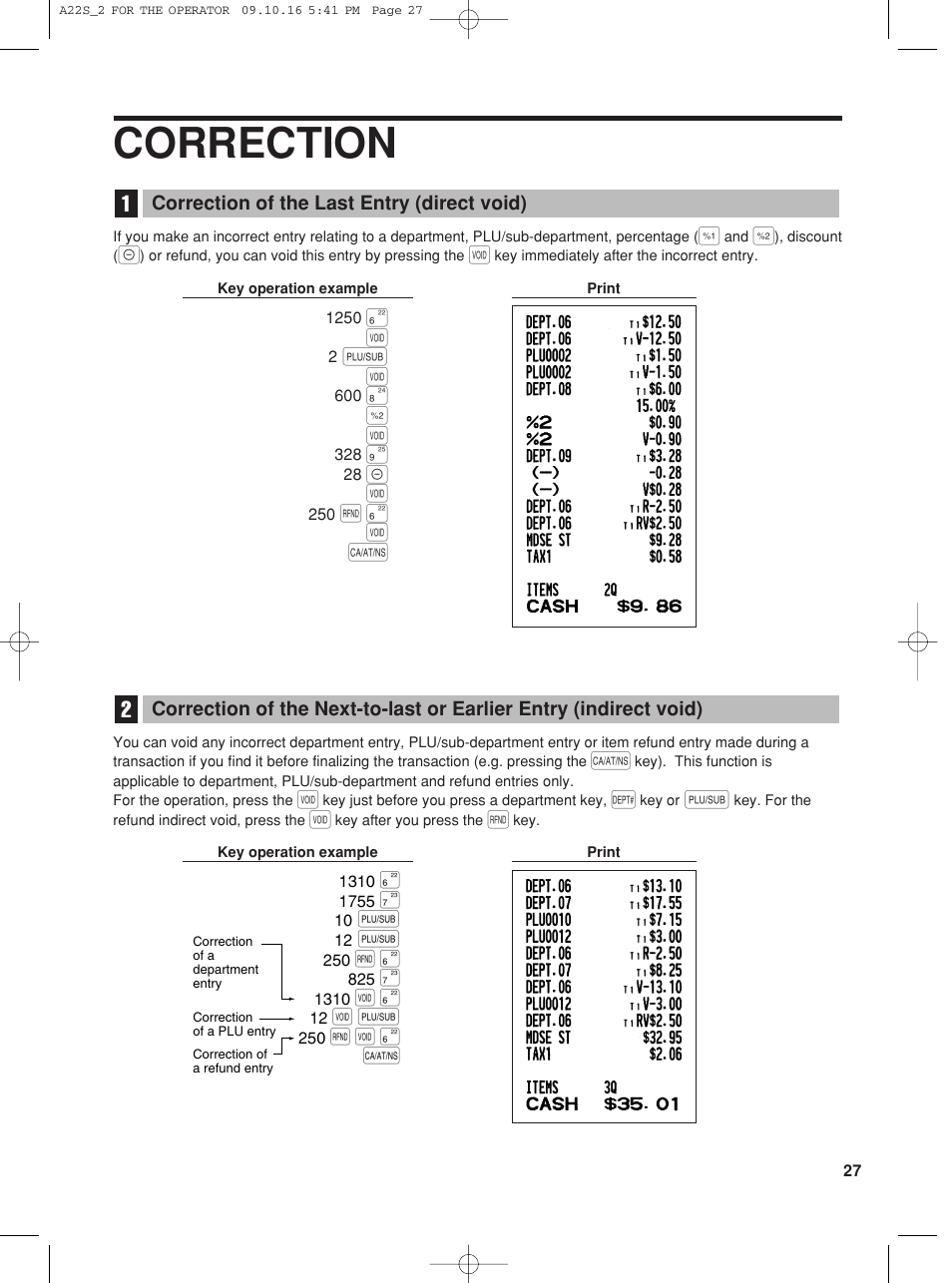 Correction, F + v a | Sharp TINSZ2601RCZZ User Manual | Page 29 / 120