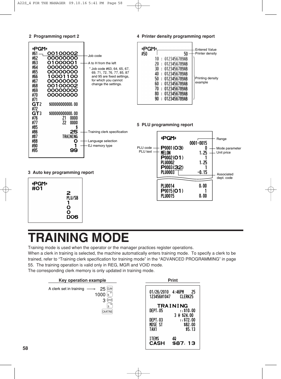 Training mode | Sharp TINSZ2601RCZZ User Manual | Page 60 / 120