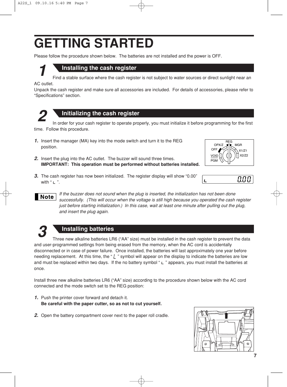 Getting started | Sharp TINSZ2601RCZZ User Manual | Page 9 / 120