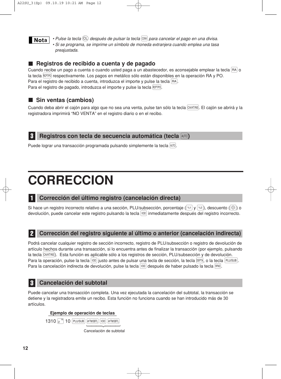 Correccion, P s v s | Sharp TINSZ2601RCZZ User Manual | Page 90 / 120