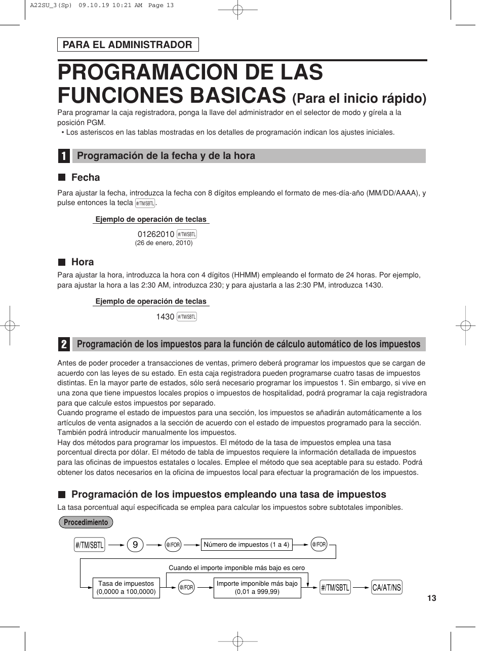 Programacion de las funciones basicas, S@ 9 @ @ s a, Para el inicio rápido) | Sharp TINSZ2601RCZZ User Manual | Page 91 / 120