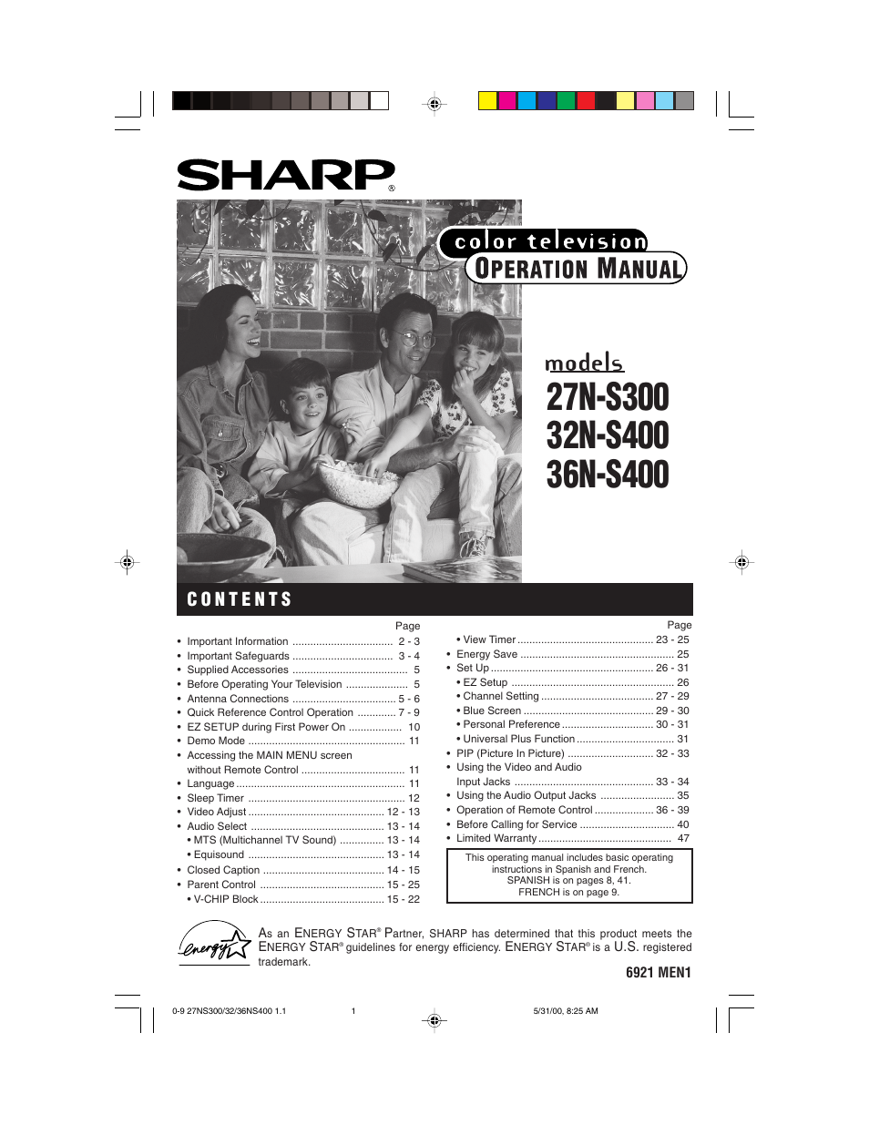 Sharp 32N S400 User Manual | 48 pages