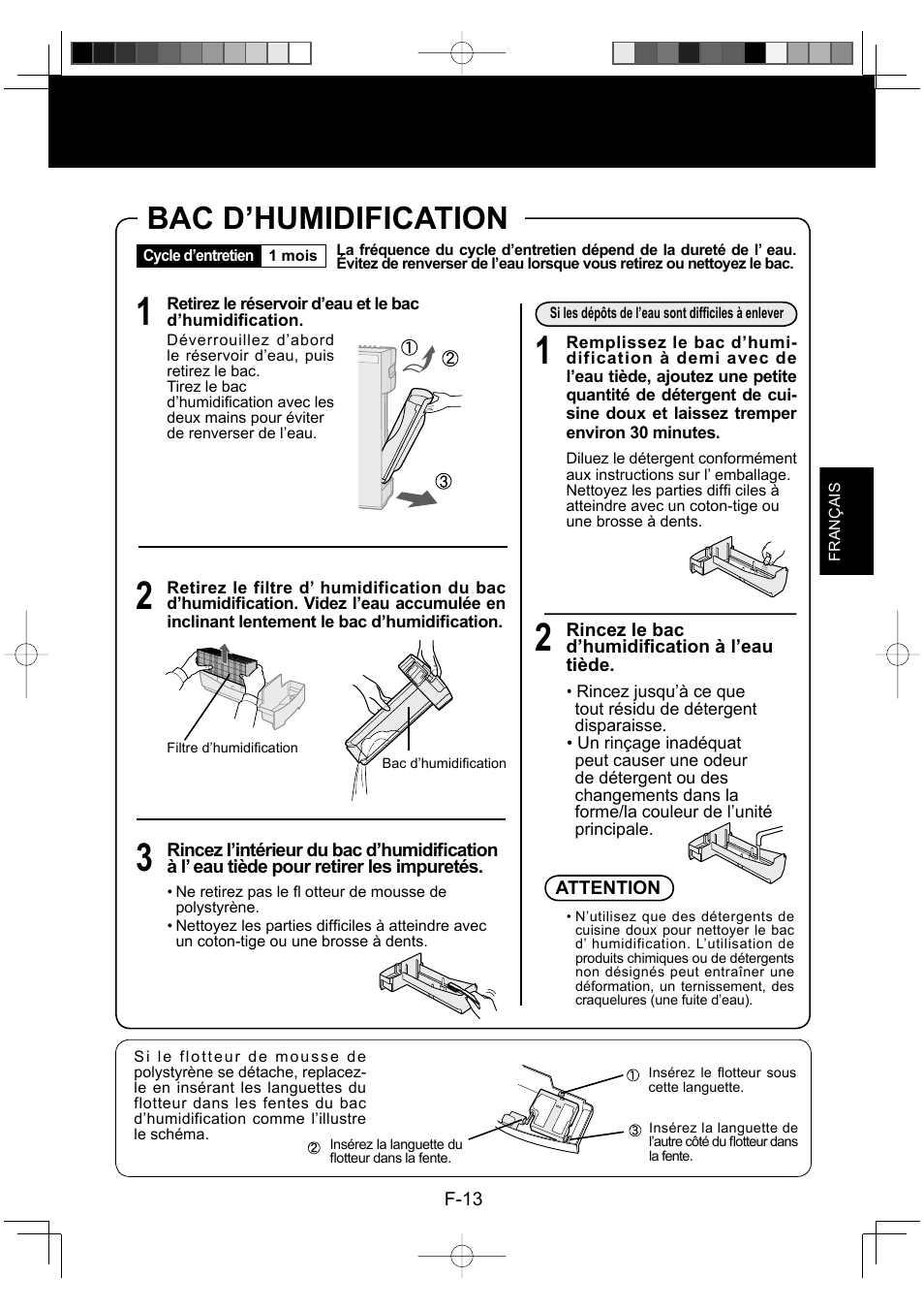 Bac d’humidification | Sharp Air Purifier with Humidifying Function KC-830U User Manual | Page 35 / 56