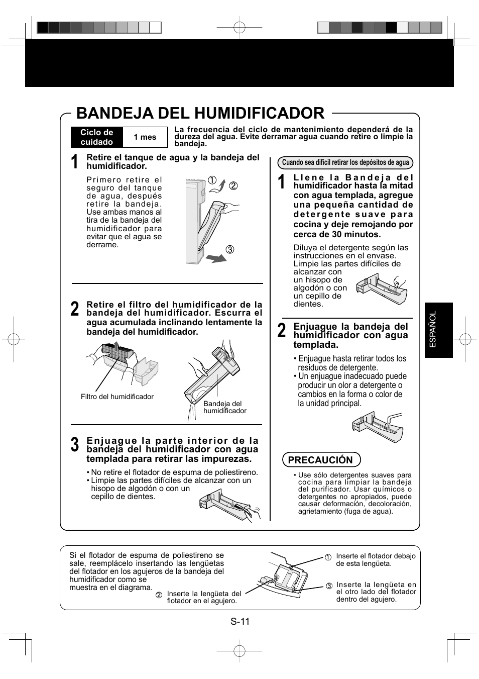Bandeja del humidificador | Sharp Air Purifier with Humidifying Function KC-830U User Manual | Page 51 / 56