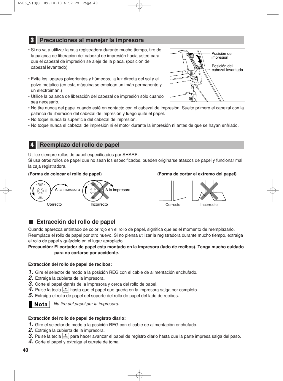 Sharp XE-A506 User Manual | Page 124 / 132