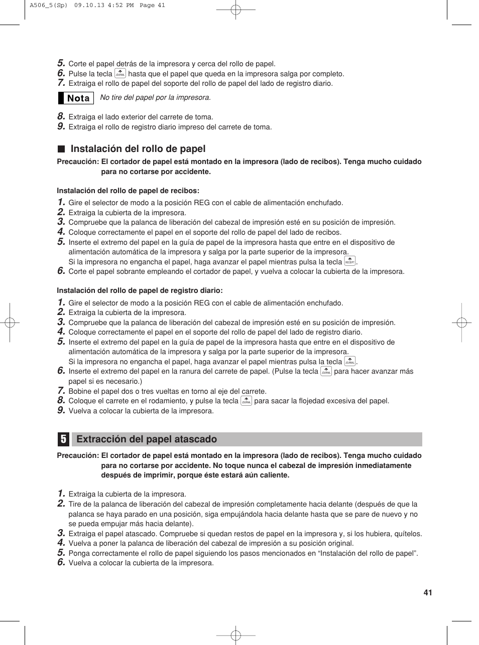 Sharp XE-A506 User Manual | Page 125 / 132