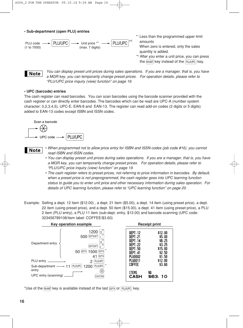 Oä a | Sharp XE-A506 User Manual | Page 18 / 132