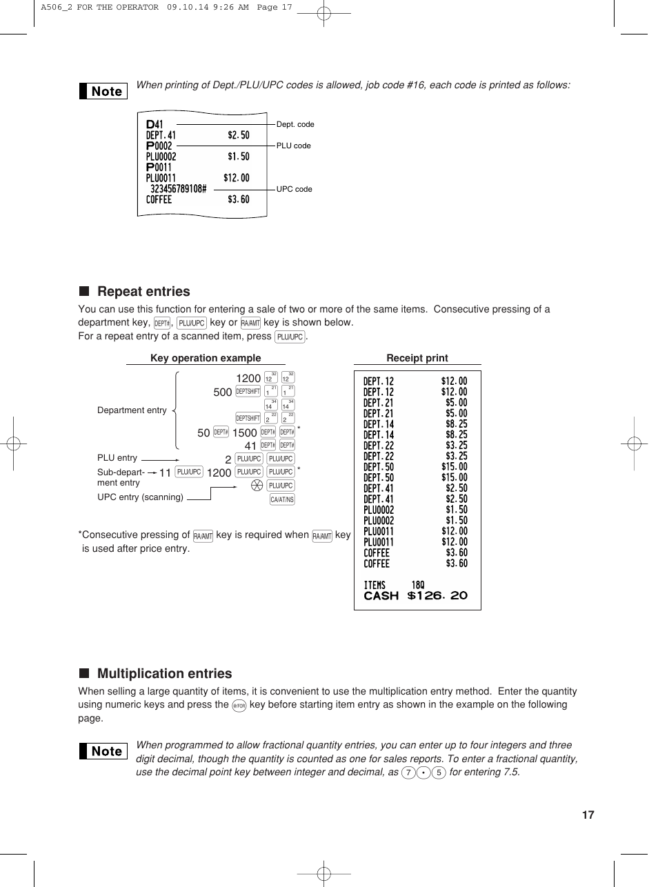 Sharp XE-A506 User Manual | Page 19 / 132