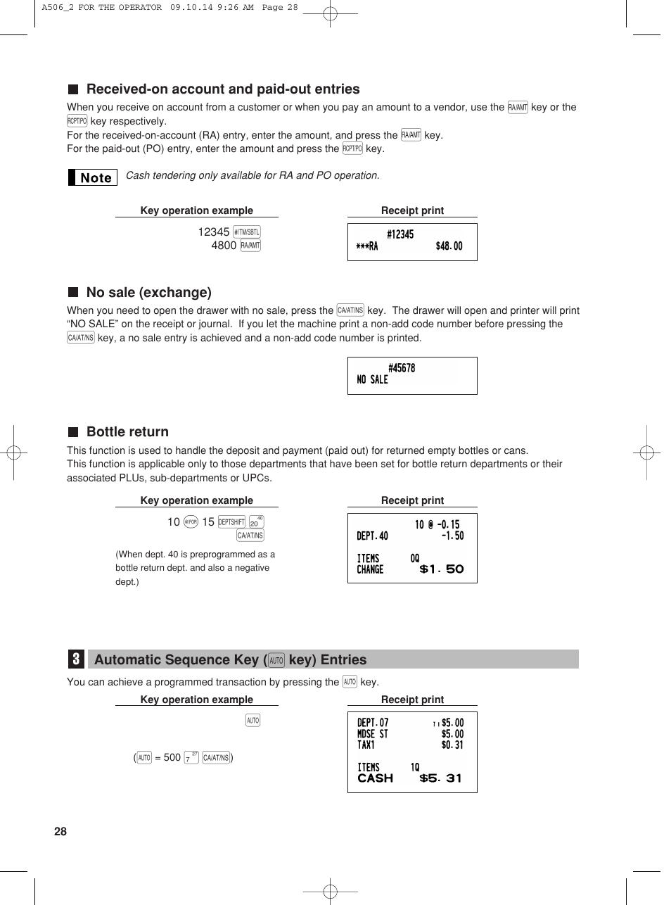 D π a | Sharp XE-A506 User Manual | Page 30 / 132